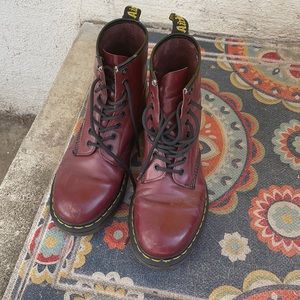Burgundy Doc Martens